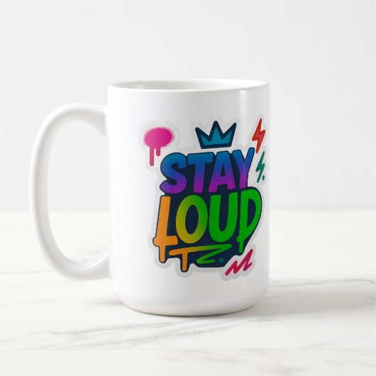 Mug Restez forte Graffiti Neon (Gauche)