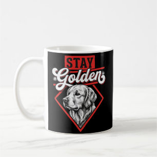 Mug Restez Golden Retriever doré