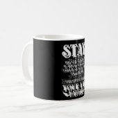Mug Restez graphique de sensibilisation à la préventio (Devant gauche)