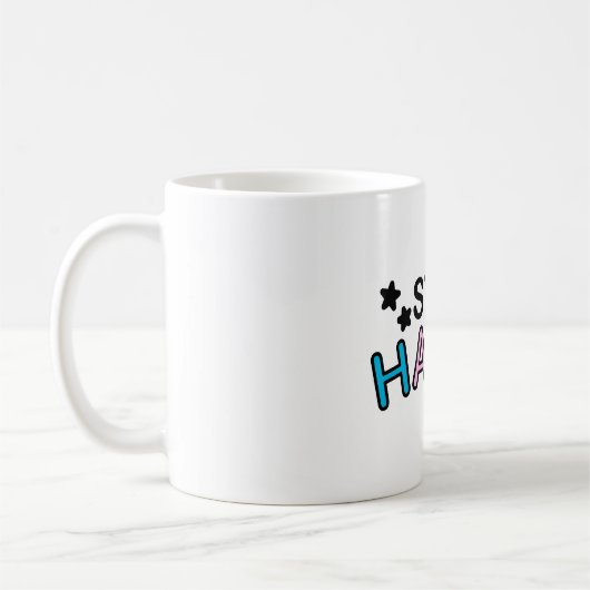 Mug Restez heureux de lire (Gauche)