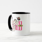 Mug Restez heureux d'être en amour Cupid Valentine Vin (Devant gauche)