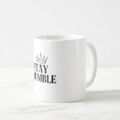 Mug Restez Humble Crown Tee - Elegant Line Art (Devant droit)
