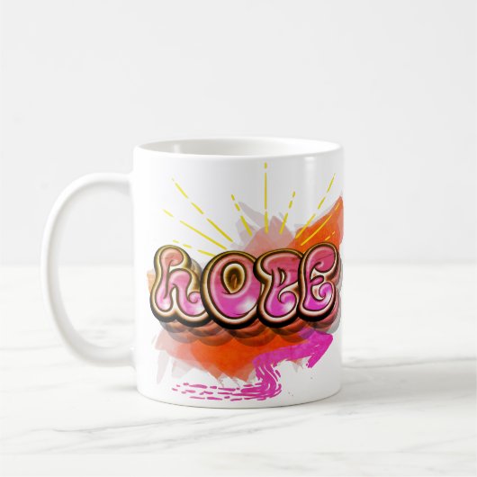 Mug Restez inspiré Graffiti HOPE Graphisme (Gauche)