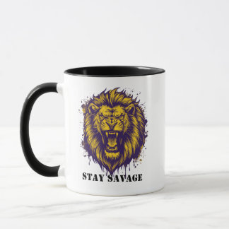 Mug Restez Lion Graphique Sauvage Alpha Lion