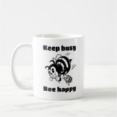 Mug Restez Occupé Soyez Heureux Occupé Bee Motivationa (Gauche)
