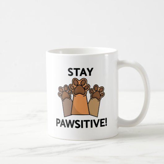 Mug Restez Pawsitif (Droite)