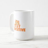 Mug Restez Pawsitif Création de Chat Mignon Clin d'œil (Devant gauche)