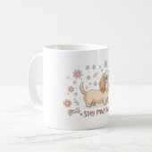 Mug Restez Pawsitive Mignon Teckel (Devant gauche)