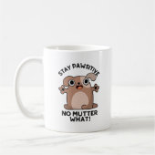 Mug Restez Pawsitive No Mutter What Positive Chien Pun (Gauche)