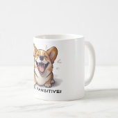 Mug Restez Pawsitive, Restez Positive, Mignonne Chien  (Devant droit)