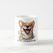 Mug Restez Pawsitive, Restez Positive, Mignonne Chien  (Centre)