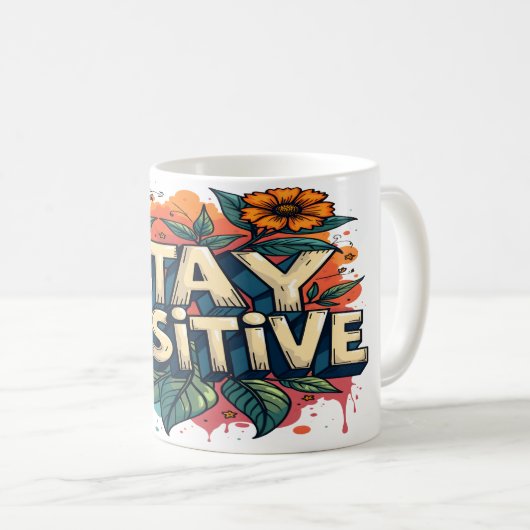 Mug Restez positif (Devant droit)