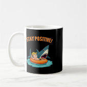 Mug Restez positif - Aime-requin Faune Océan Drôle T (Gauche)