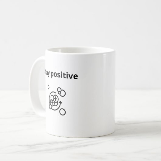 Mug Restez positif- Chimie proton | Science | (Devant gauche)