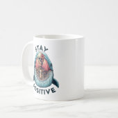 Mug Restez positif - Squelette et baleine (Devant gauche)