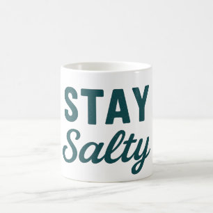 Mug Restez Salé Vie Côtière Turquoise Océan Graphique 