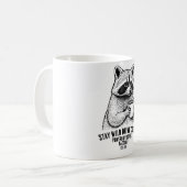 Mug Restez Sauvage Buvez du Café - Amateur de café drô (Devant gauche)
