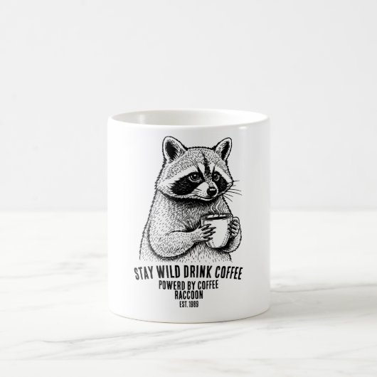 Mug Restez Sauvage Buvez du Café - Amateur de café drô (Centre)