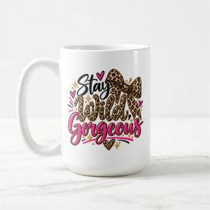 Mug Restez Sauvage Impression de Léopard Rose Magnifiq