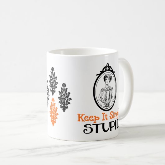 Mug Restez Simple, Stupide | Citation victorienne Snar (Devant droit)
