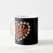 Mug Restez Super Coeur Avec Fleurs (Devant gauche)