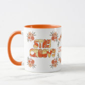 Mug Restez Super Retro Boho fleurs marguerite design f (Gauche)