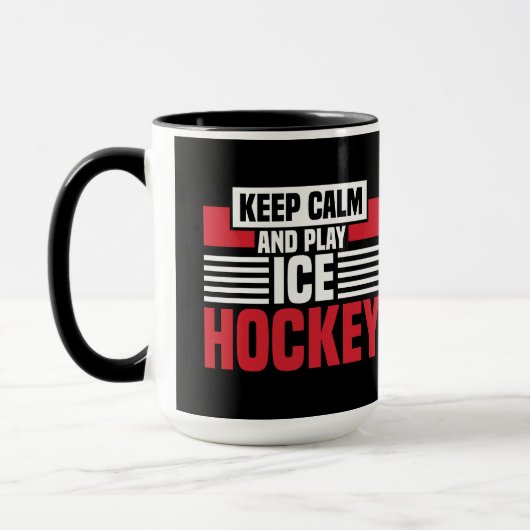 Mug Restez tranquille Jouer Hockey (Gauche)