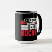 Mug Restez tranquille Jouer Hockey (Devant droit)