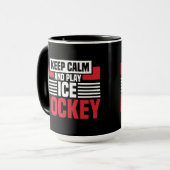 Mug Restez tranquille Jouer Hockey (Devant gauche)