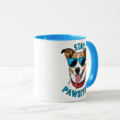 Mug Restez un chien provocateur (Devant droit)