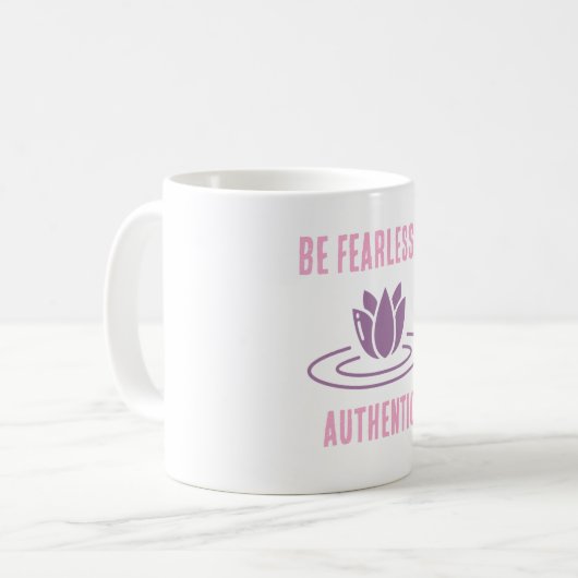 Mug Restez Vrai, Restez Audacieux : Intrépide Authenti (Devant gauche)