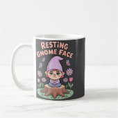 Mug Resting Gnome Face Cute Funny Christmas Kawaii Car (Gauche)