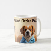 Mug Restons à la maison et commandez des chiens de car (Devant droit)