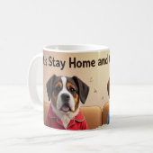 Mug Restons à la maison et commandez des chiens de car (Devant gauche)