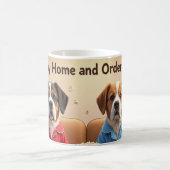 Mug Restons à la maison et commandez des chiens de car (Centre)