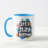 Mug Restons à la maison Floral (Gauche)