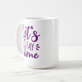 Mug Restons à la maison violet (Devant gauche)