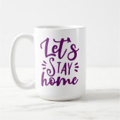 Mug Restons à la maison violet (Gauche)