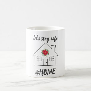 Mug Restons en sécurité à la maison vacances roux poin