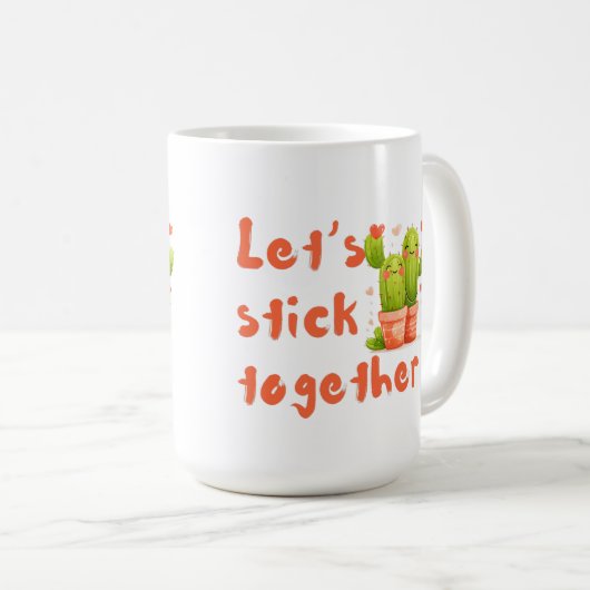 Mug Restons ensemble. (Devant droit)