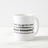 Mug Restriction contre des monopoles Thomas Jefferson (Devant droit)