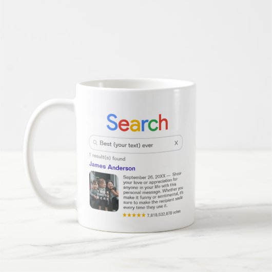 Mug Résultat de recherche le plus drôle jamais (Gauche)