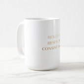 Mug Résultats Respectent la Cohérence | Motivation Fit (Devant gauche)