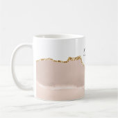 Mug Résumé Abstrait de Blush Crème Or (Gauche)