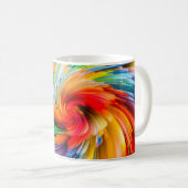 Mug Résumé Abstrait Vibrant Moderne Tourbillon (Devant droit)