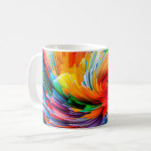 Mug Résumé Abstrait Vibrant Moderne Tourbillon (Devant gauche)