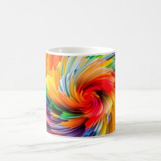 Mug Résumé Abstrait Vibrant Moderne Tourbillon (Centre)