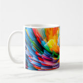Mug Résumé Abstrait Vibrant Moderne Tourbillon (Gauche)
