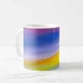 Mug Résumé abstrait violet et rayon doré (Devant gauche)