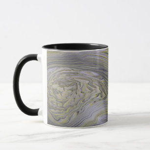 Mug Résumé Café Abstrait en Marbre Blanc Veiné d'Or Li